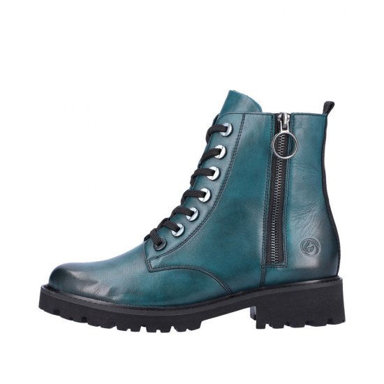 Remonte Leather Women's mid height boots| D8671 Mid-height Boots Blue - Click Image to Close