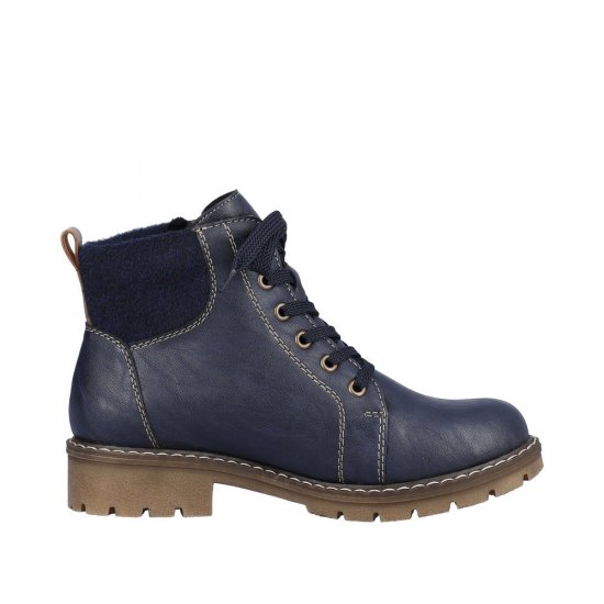 Rieker Synthetic Material Women's short boots| Y9105 Ankle Boots Blue - Click Image to Close