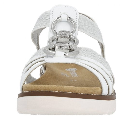 Remonte Women's sandals | Style D2073 Casual Sandal White Combination - Click Image to Close