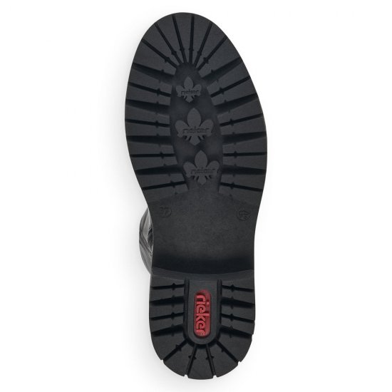 Rieker Leather Women's Mid height boots| Y3132 Mid-height Boots Black - Click Image to Close