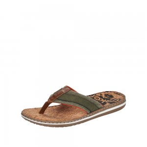 Rieker Men's sandals | Style 21095 Casual Flip Flop Green