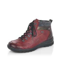 Rieker Synthetic leather Women's short boots| L7144 Ankle Boots Red Combination