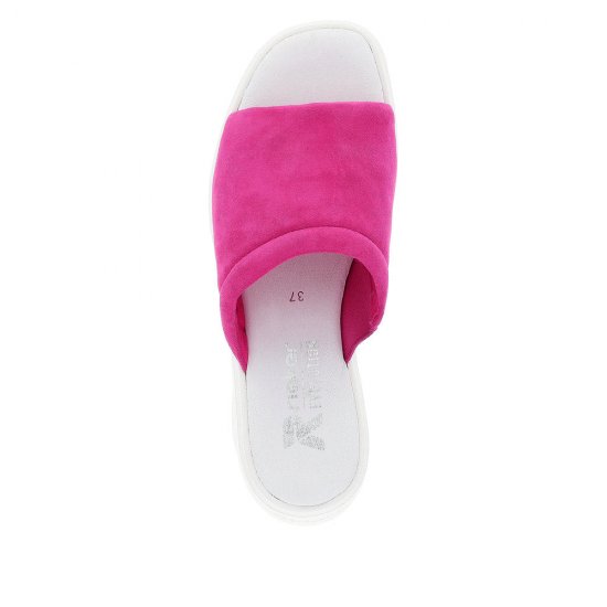Rieker EVOLUTION Women's sandals | Style W1551 Casual Mule Pink - Click Image to Close