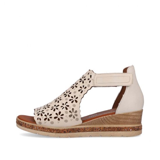 Remonte Women's sandals | Style D3056 Casual Sandal Beige - Click Image to Close