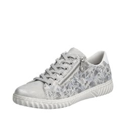 Rieker Women's shoes | Style N0900 Athletic Lace-up with zip Silver\/Platinum