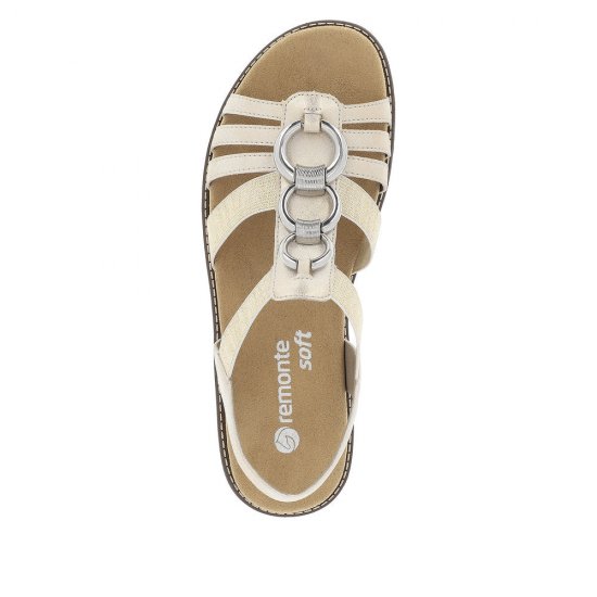 Remonte Women's sandals | Style D2073 Casual Sandal Beige Combination - Click Image to Close