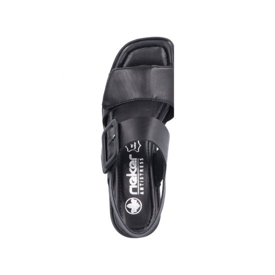 Rieker Women's sandals | Style 62663 Dress Sandal Black - Click Image to Close