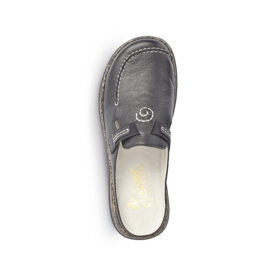 Rieker Women's shoes | Style 46393 Casual Clog Black - Click Image to Close