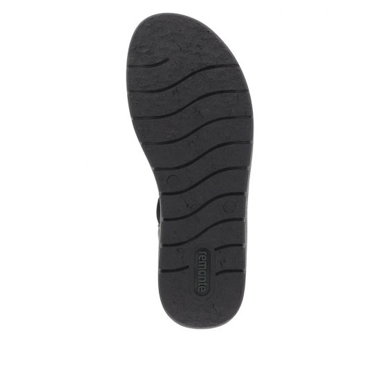 Remonte Women's sandals | Style D2073 Casual Sandal Black - Click Image to Close