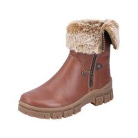 Rieker Synthetic Material Women's short boots| Z1082 Ankle BootsFiber Grip Brown