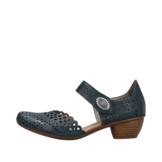Rieker Women's shoes | Style 43753 Dress Open Shank Blue - Click Image to Close