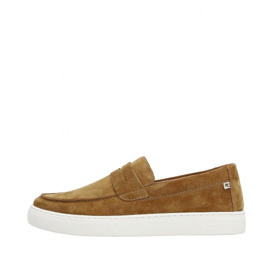 Rieker EVOLUTION Men's shoes | Style U0703 Casual Slip-on Brown - Click Image to Close