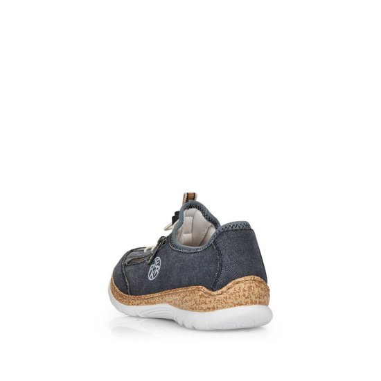 Rieker Women's shoes | Style N4263 Athletic Slip-on Blue - Click Image to Close