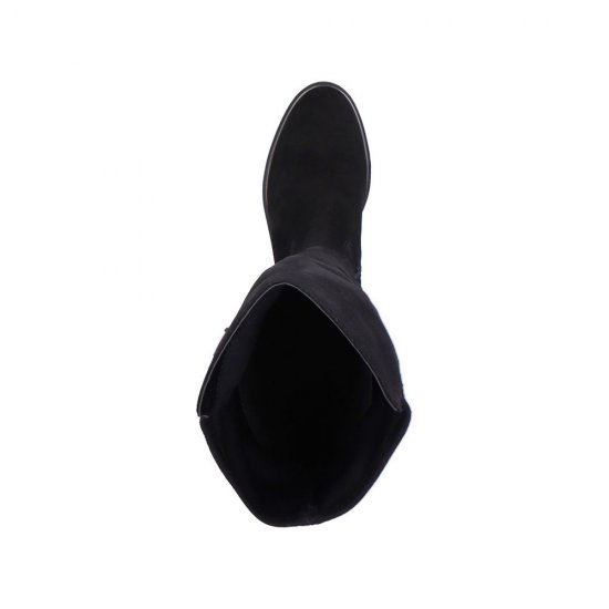 Remonte Suede Leather Women's' Tall Boots| D8387 Tall Boots Black - Click Image to Close