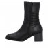 Remonte Leather Women's mid height boots| D0V71 Mid-height Boots Black