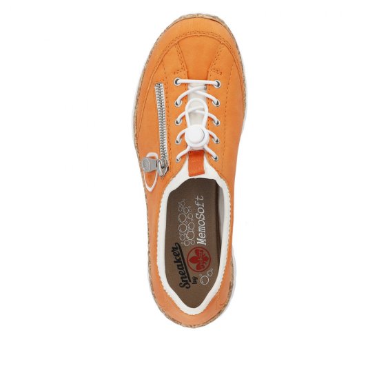 Rieker Women's shoes | Style N4263 Athletic Slip-on Orange - Click Image to Close