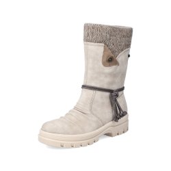 Rieker Synthetic leather Women's mid height boots | X8283-60 Mid-height Boots Flip Grip Beige