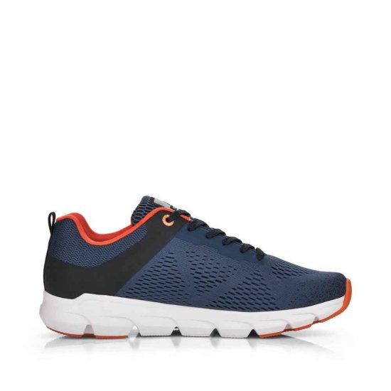 Rieker EVOLUTION Men's shoes | Style 07806 Athletic Lace-up Blue - Click Image to Close