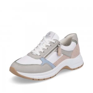 Remonte Women's shoes | Style D0G02 Casual Lace-up with zip White Combination