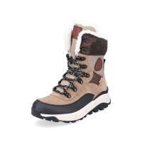 Rieker EVOLUTION Suede Leather Women's Mid Height Boots | W0066 Mid-height Boots - Fiber Grip Beige Combination
