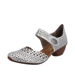 Rieker Women's shoes | Style 43753 Dress Open Shank Silver\/Platinum