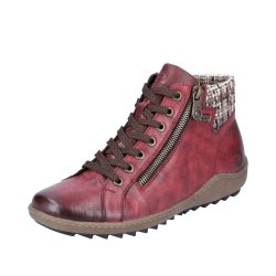 Remonte Leather Women's short boots| R1485 Ankle Boots Red Combination