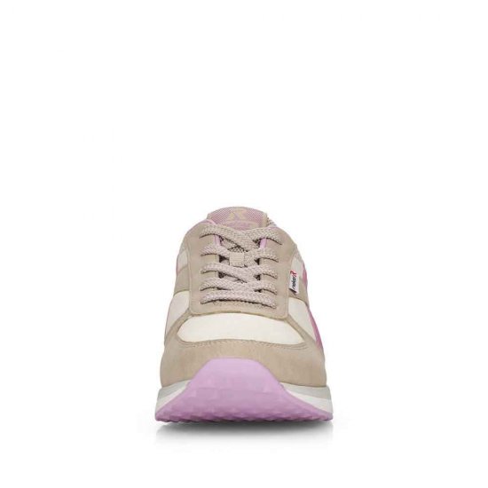 Rieker EVOLUTION Women's shoes | Style 42502 Athletic Lace-up Beige Combination - Click Image to Close