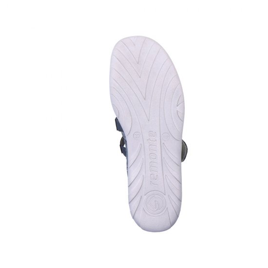Remonte Women's shoes | Style R3510 Casual Ballerina with Strap Blue Combination - Click Image to Close