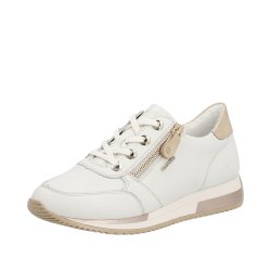 Remonte Women's shoes | Style D0H11 Athletic Lace-up with zip White Combination