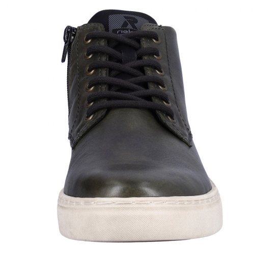 Rieker EVOLUTION Leather Men's Boots| U0762 Ankle Boots Green - Click Image to Close