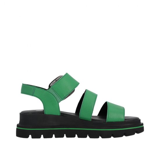 Rieker EVOLUTION Women's sandals | Style W1650 Casual Sandal Green - Click Image to Close