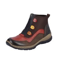 Rieker Synthetic Material Women's short boots| N3277 Ankle Boots Brown Combination